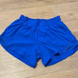 Women's Blue lululemon Hottie Hot Shorts 4”